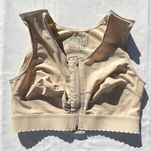 Marena Recovery Compression Post Surgical Bra 2XL Beige Adjustable